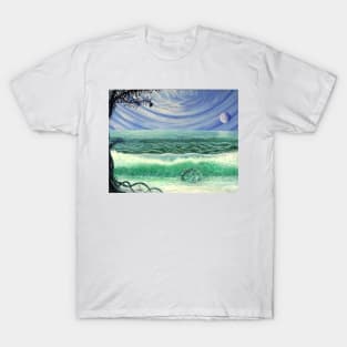 Alien planet seashore T-Shirt